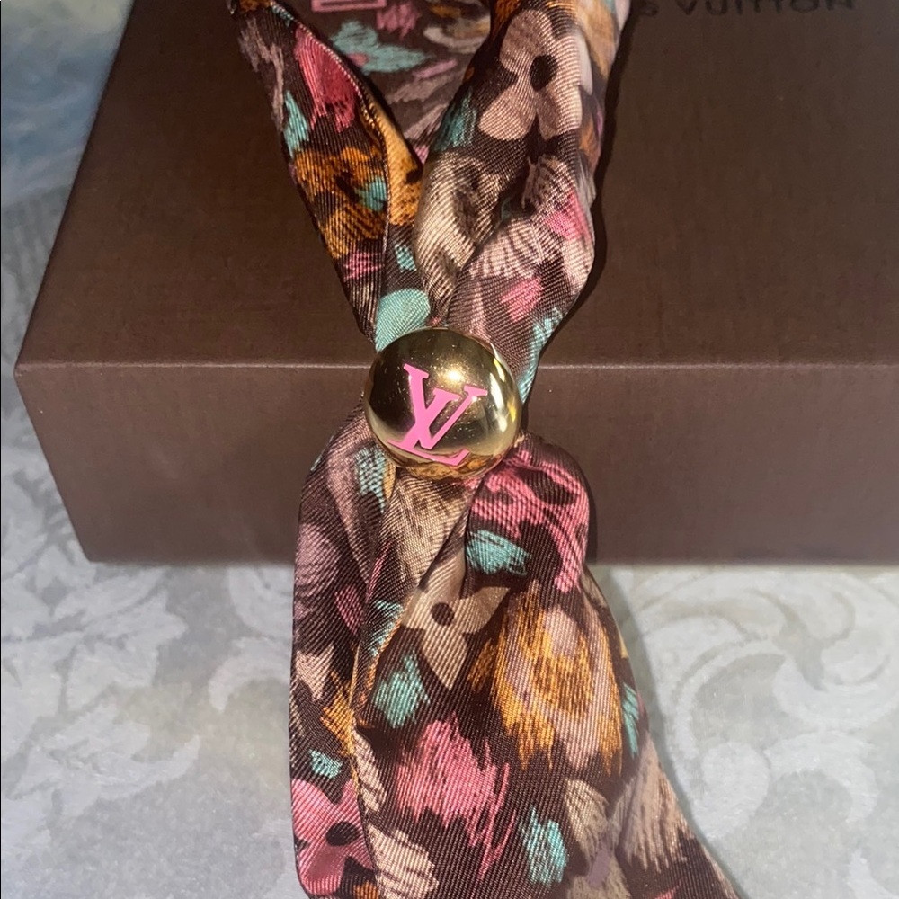 Louis Vuitton Floral Silk Scarf - Pink and Yellow